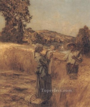Leon Augustin Lhermitte Painting - The Reapers Child rural scenes peasant Leon Augustin Lhermitte